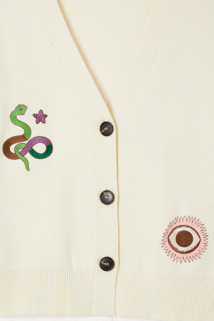 NEVER FULLY DRESSED Cream Mystical Cardigan