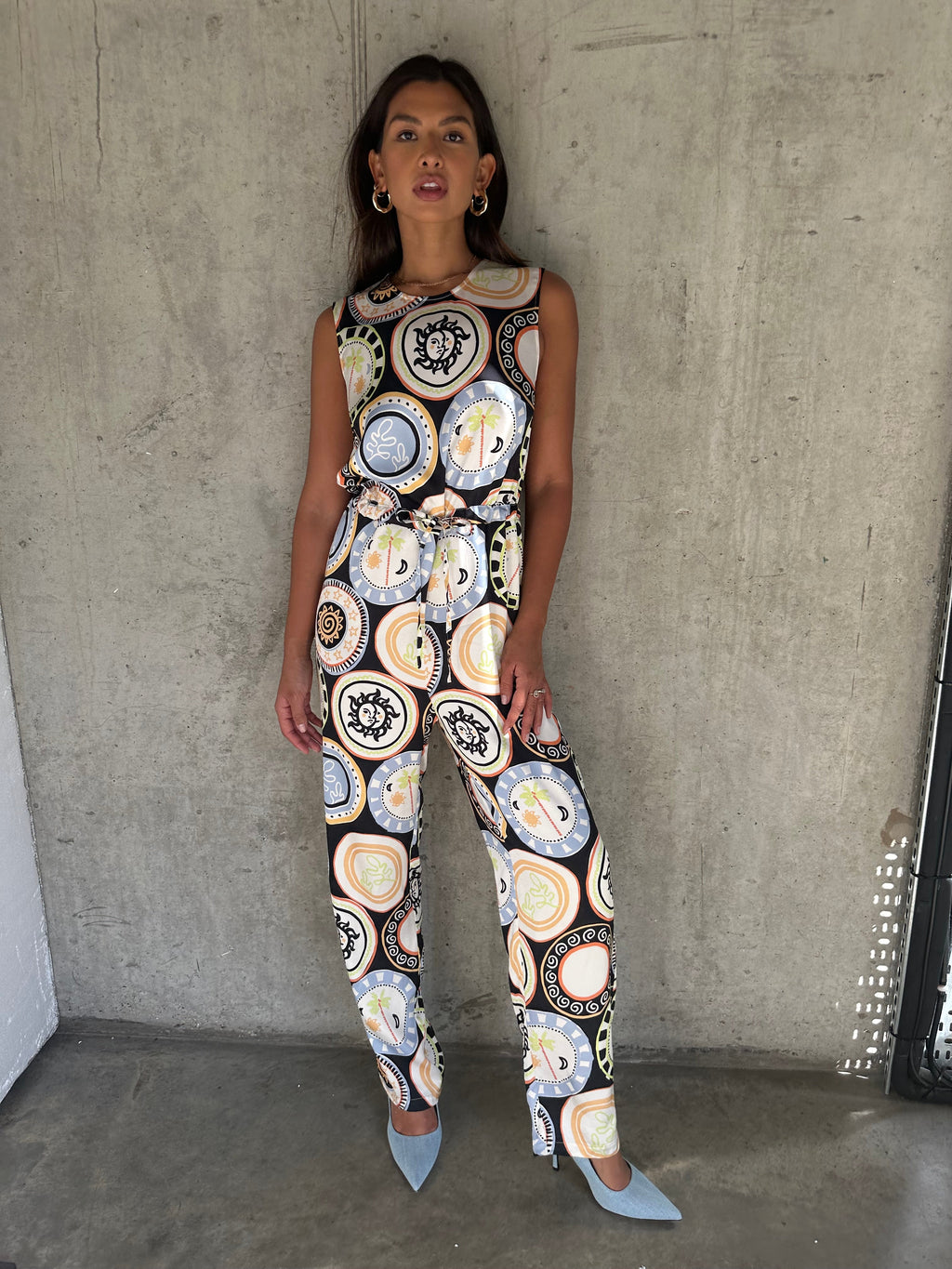 NEVER FULLY DRESSED Black Mosaic Plate Jumpsuit