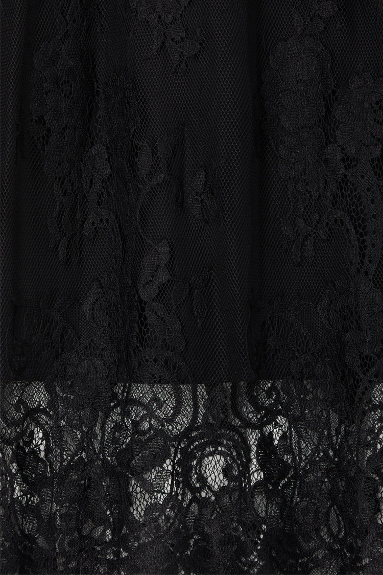  Black Fine Lace Skirt