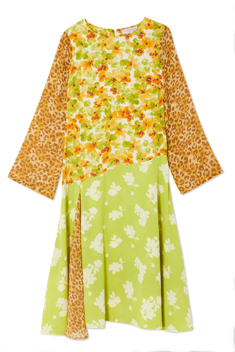 NEVER FULLY DRESSED Floral And Leopard Blair Dress