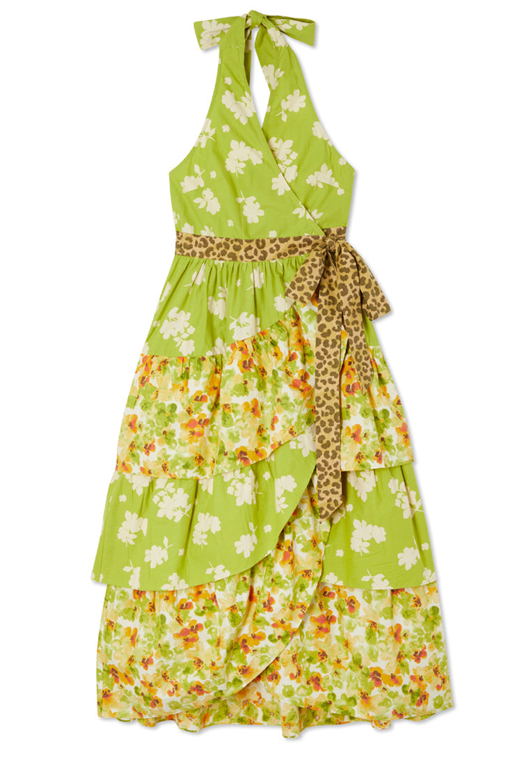 NEVER FULLY DRESSED Floral And Leopard Matilda Wrap Dress