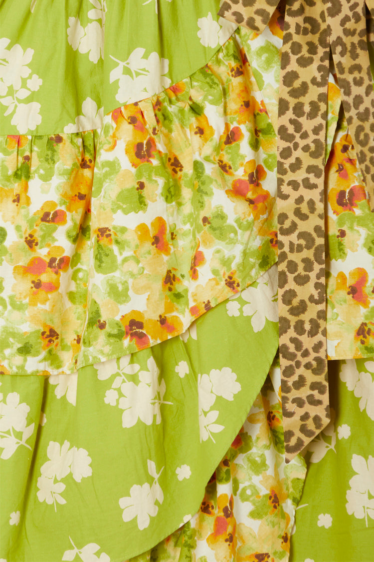 NEVER FULLY DRESSED Floral And Leopard Matilda Wrap Dress