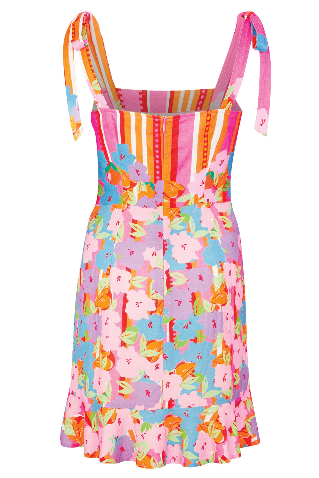  Floral Mykonos Cotton Linen Dress