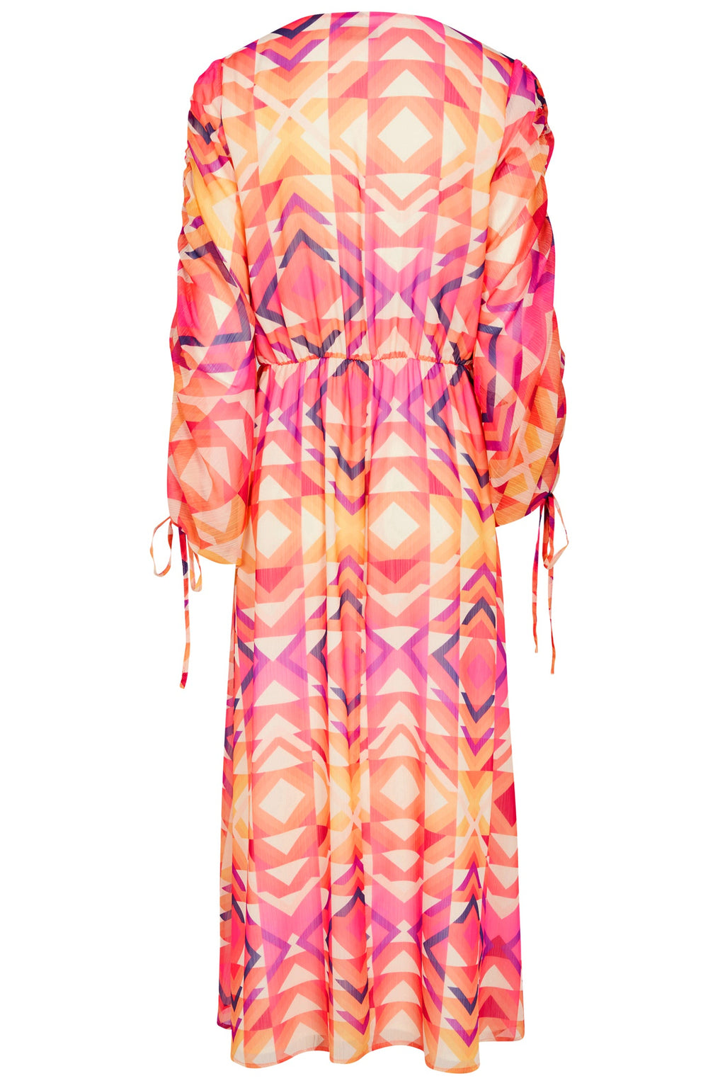  Pink Geo Midi Dress