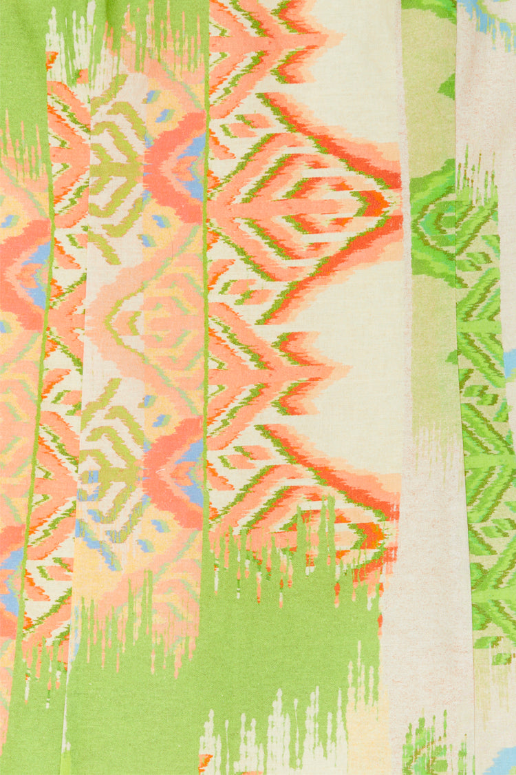 NEVER FULLY DRESSED Green Abstract Sol Bandeau Top