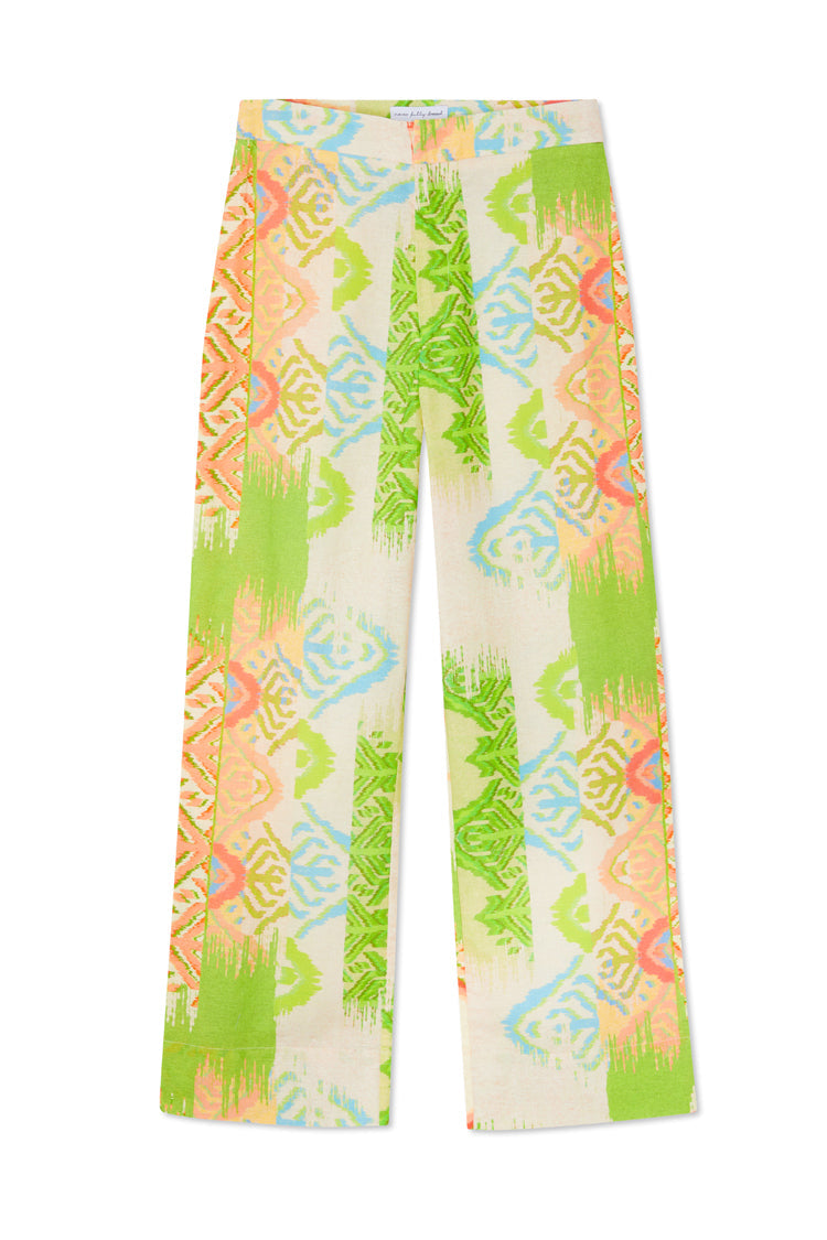 NEVER FULLY DRESSED Green Abstract Trousers