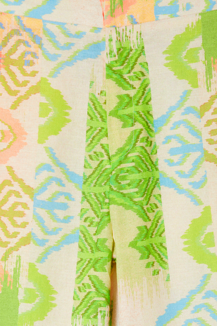 NEVER FULLY DRESSED Green Abstract Trousers