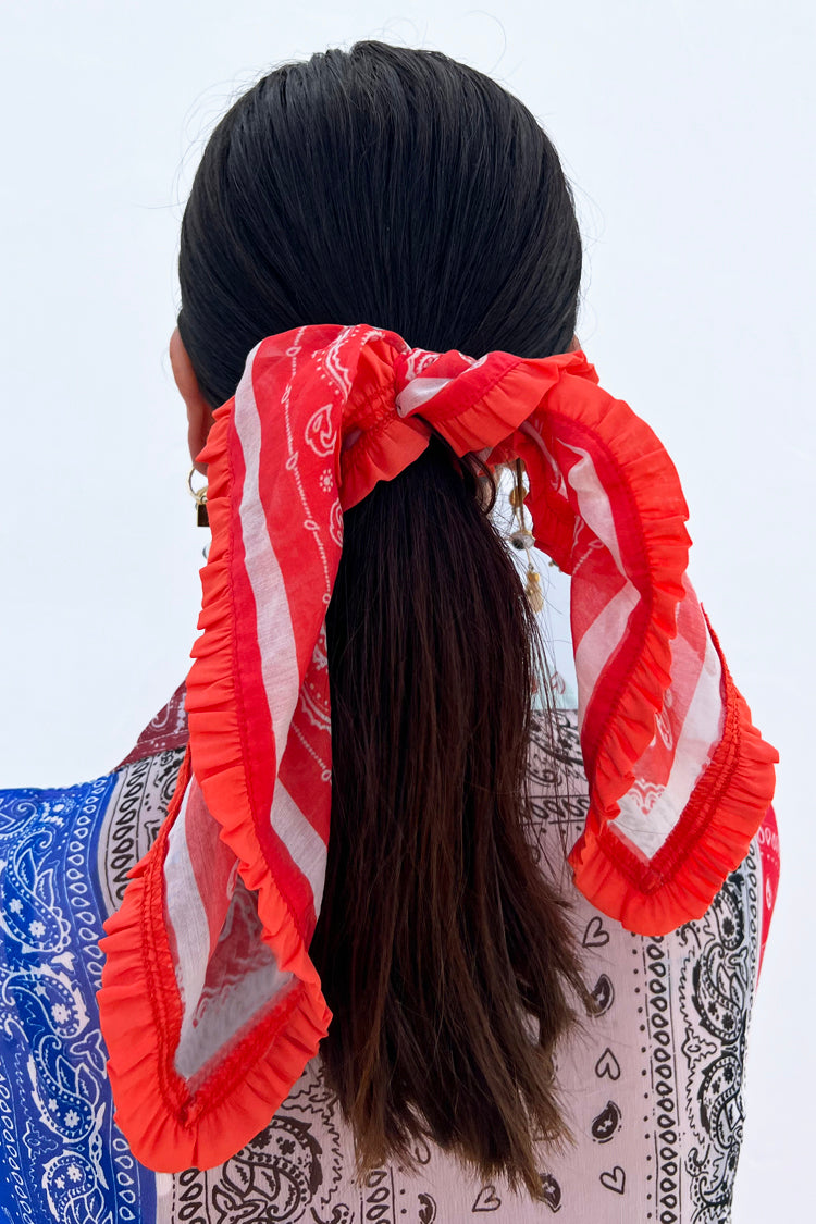 NEVER FULLY DRESSED Red Bandana With Ruffle