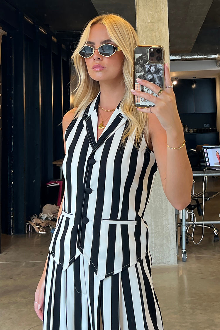  Optic Stripe Waistcoat