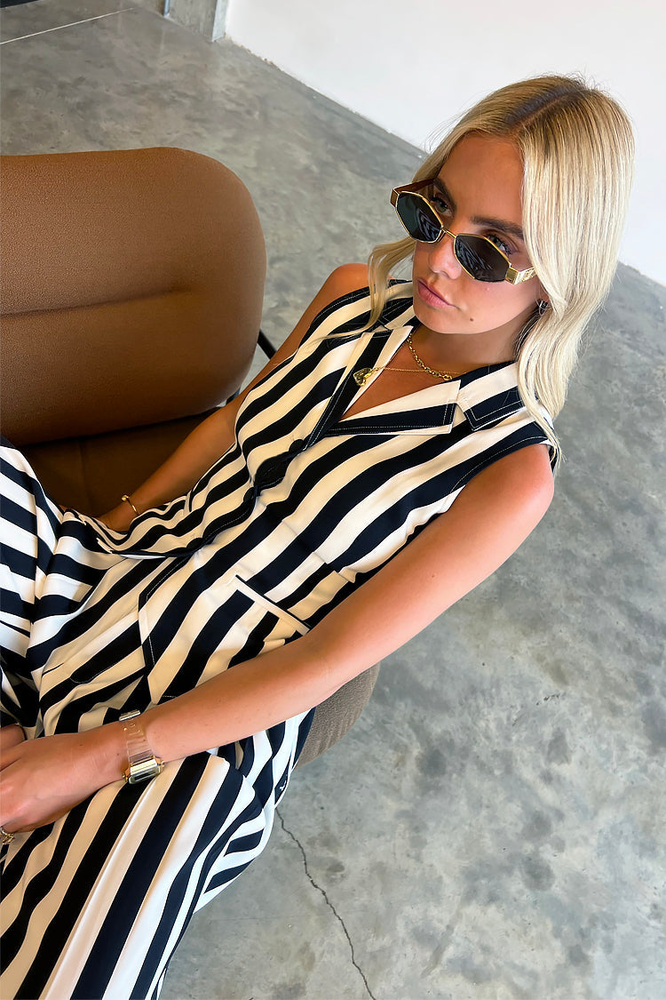  Optic Stripe Waistcoat