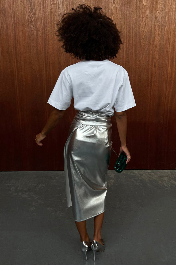 NEVER FULLY DRESSED Silver Vegan Leather Jaspre