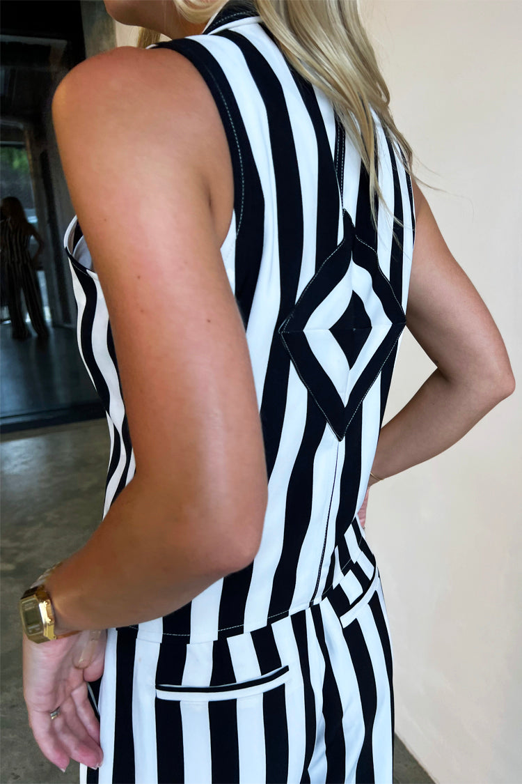  Optic Stripe Waistcoat