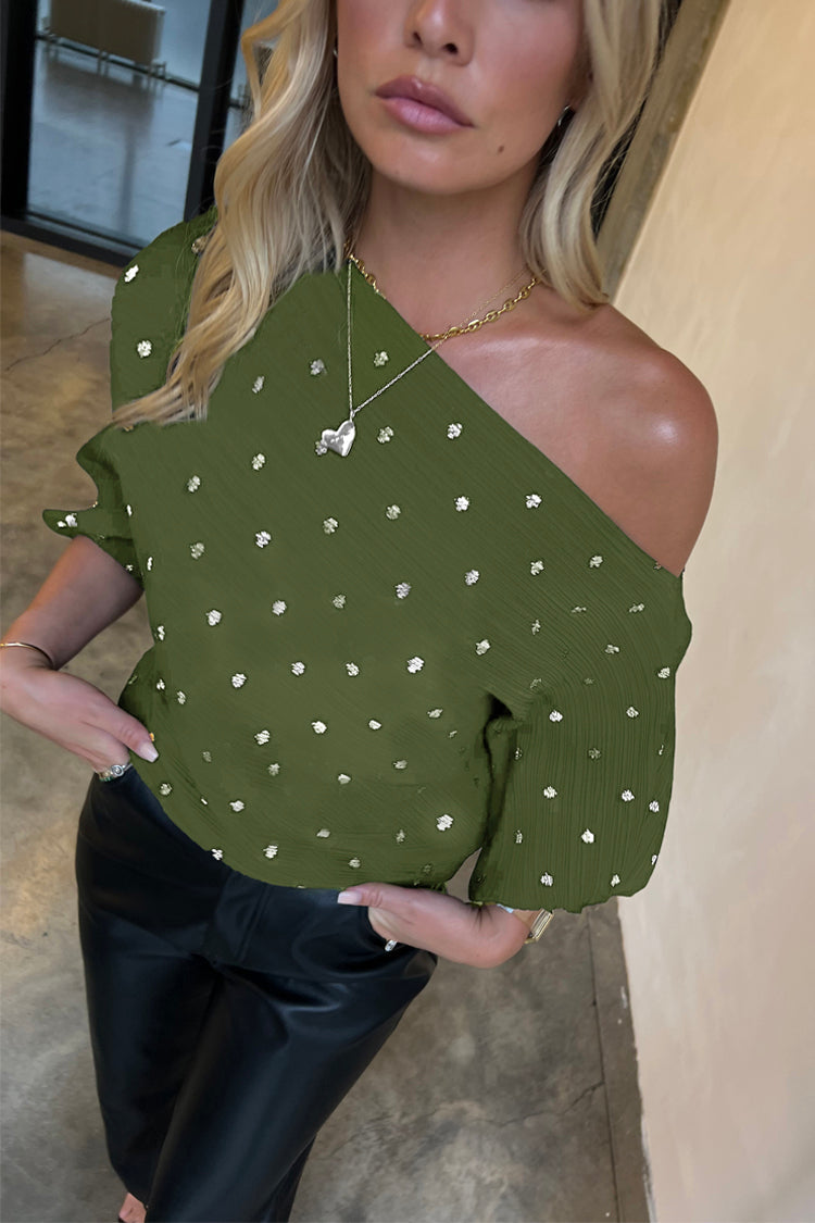 NEVER FULLY DRESSED Khaki Plisse Tilly Top
