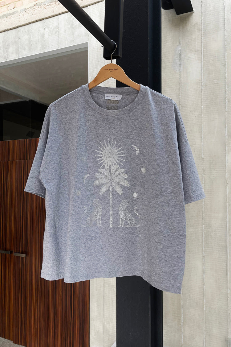 NEVER FULLY DRESSED Grey Running Wild T-shirt With Silver Foil