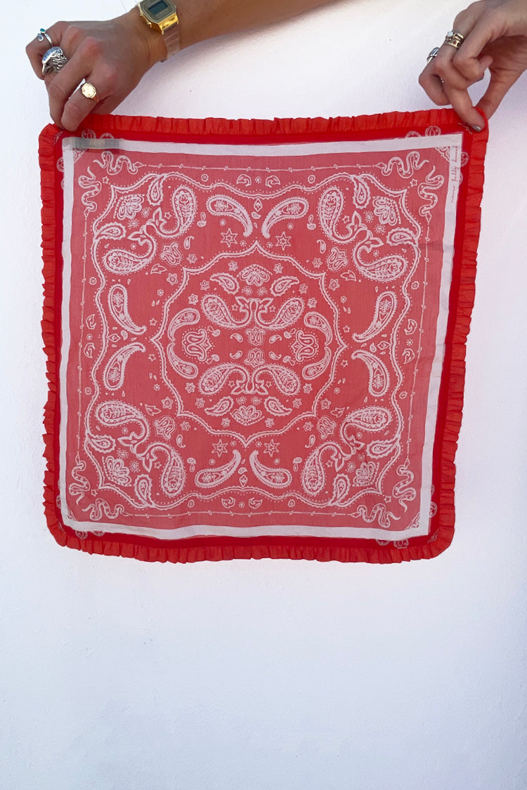 NEVER FULLY DRESSED Red Bandana With Ruffle