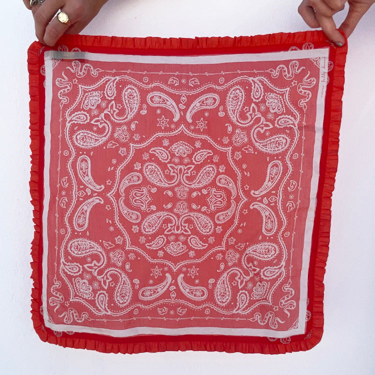 NEVER FULLY DRESSED Red Bandana With Ruffle