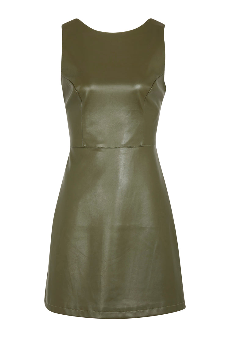 Khaki Sophie Pinafore Dress