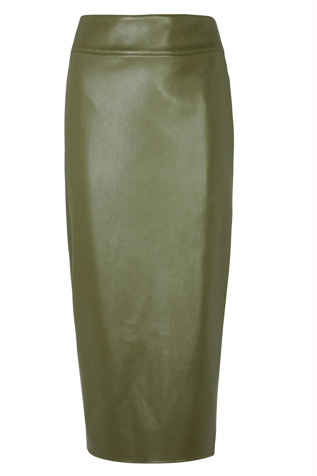 NEVER FULLY DRESSED Khaki Vegan Leather Jaspre Skirt