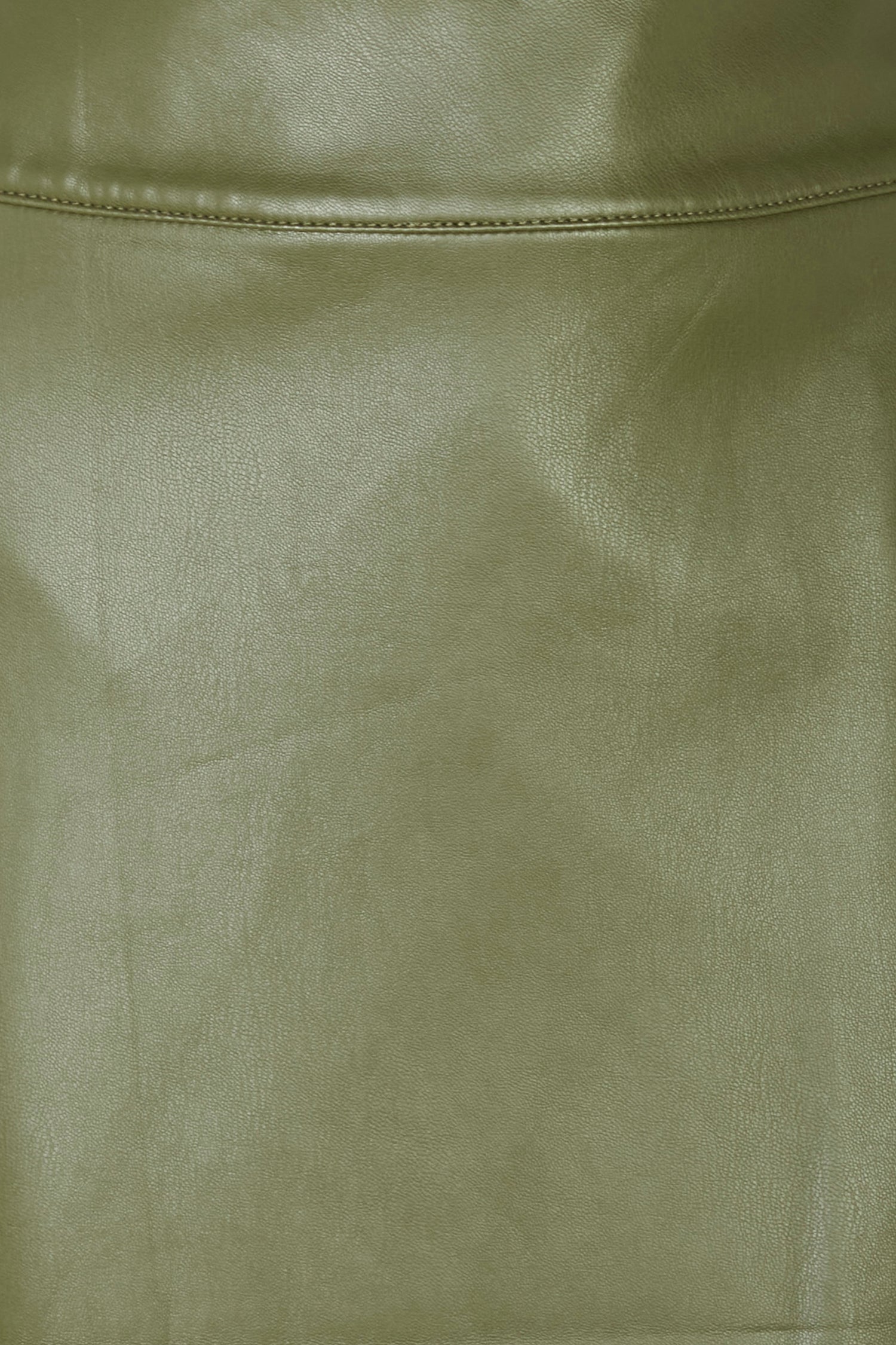 NEVER FULLY DRESSED Khaki Vegan Leather Jaspre Skirt