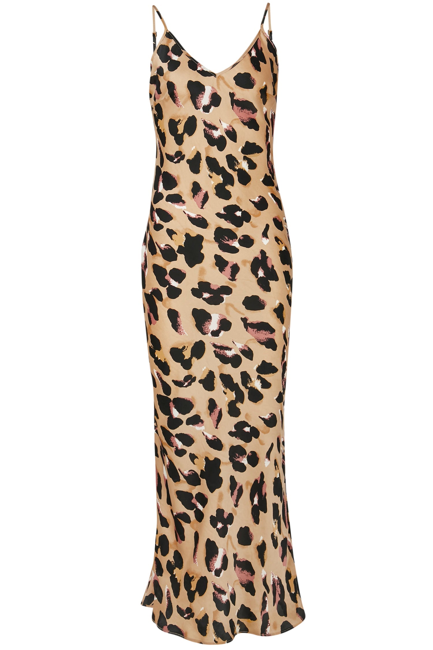 NEVER FULLY DRESSED Brown Leopard Camille Slip Dress