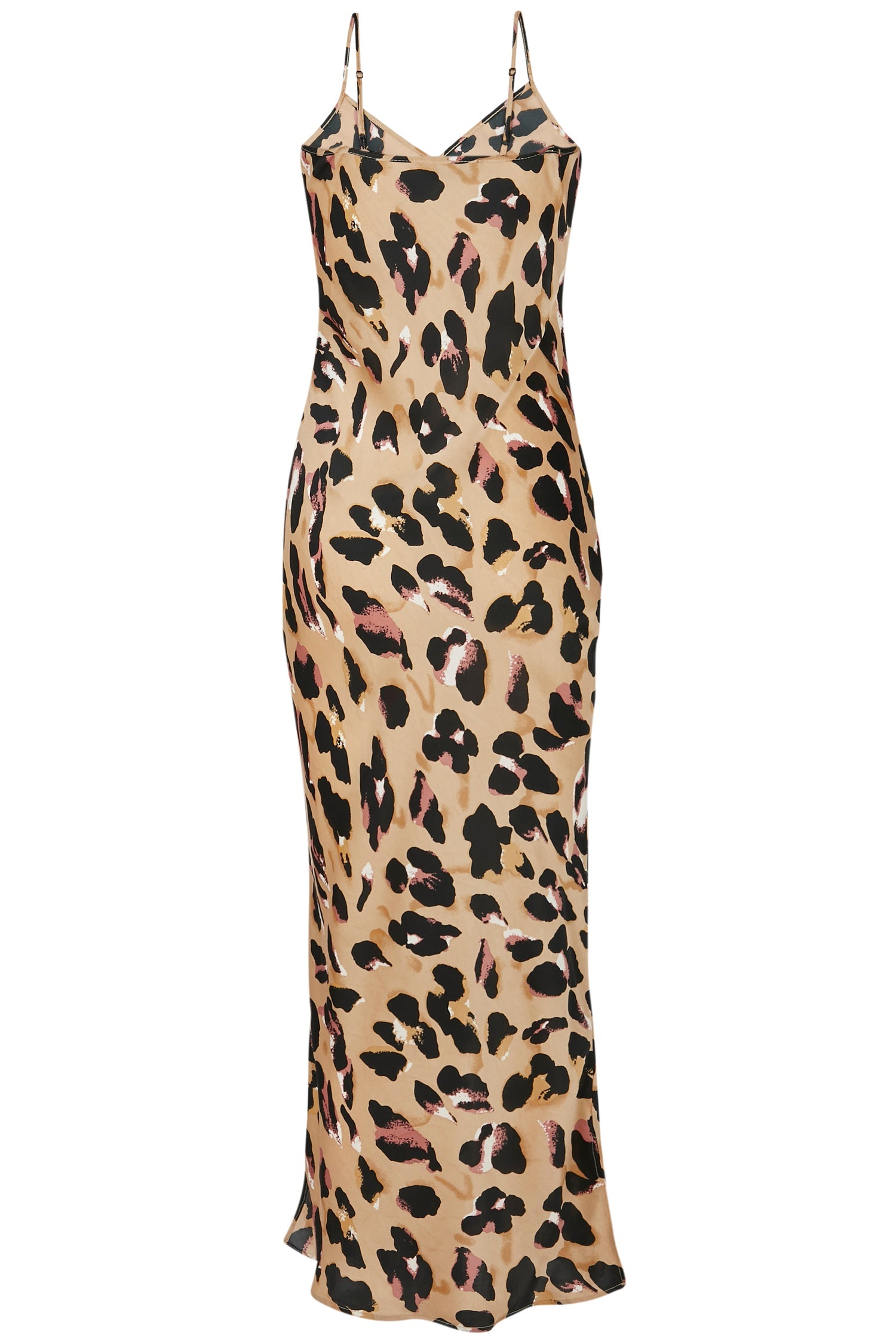 NEVER FULLY DRESSED Brown Leopard Camille Slip Dress