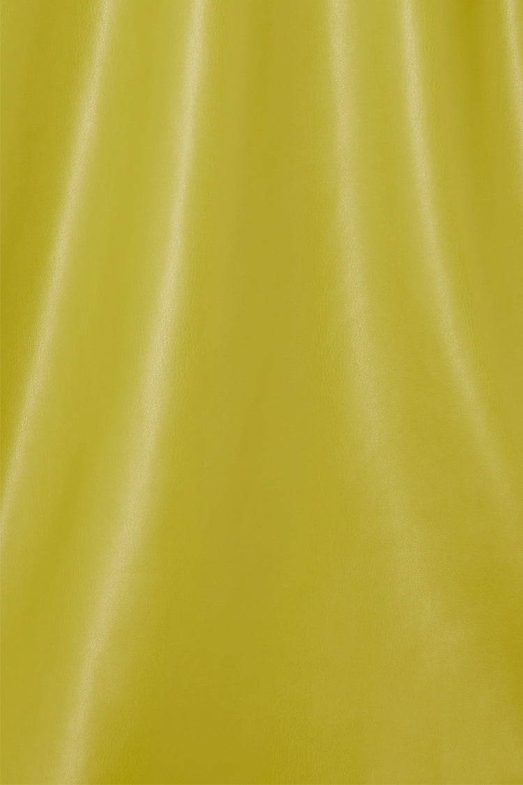 NEVER FULLY DRESSED Lime Vegan Leather Jaspre Skirt