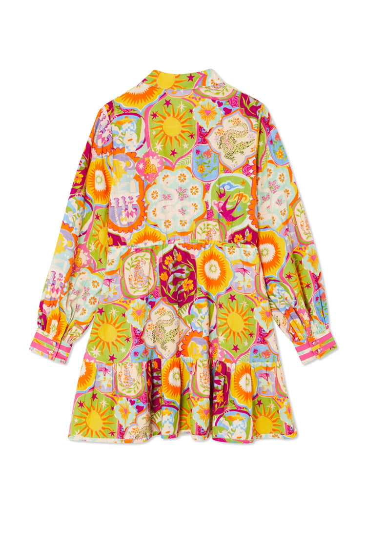 NEVER FULLY DRESSED Mosaic Savannah Mini Dress Petite