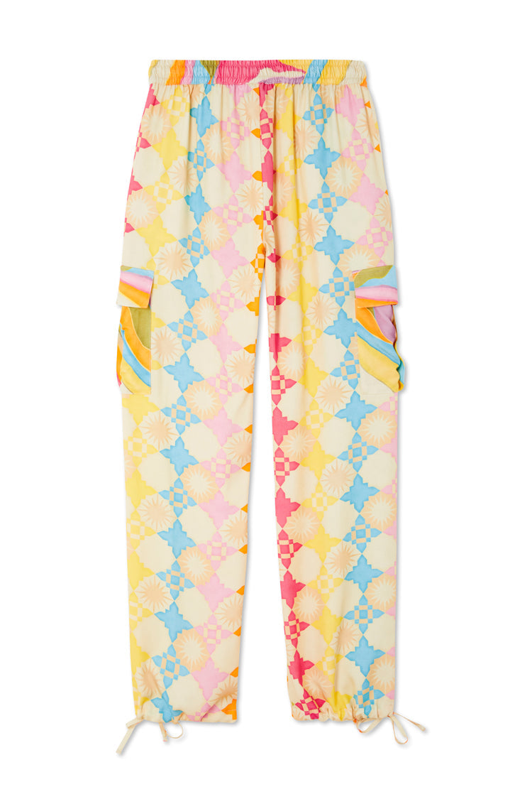 NEVER FULLY DRESSED Multi Abstract Cargo Trousers