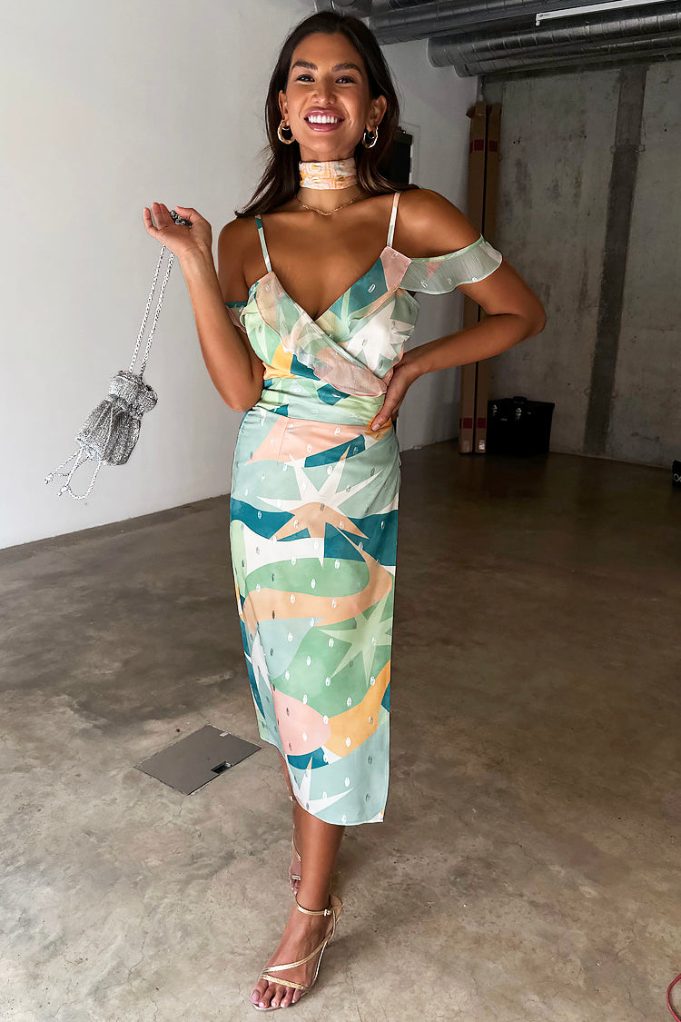 NEVER FULLY DRESSED Sage Lyra Jaspre Wrap Skirt