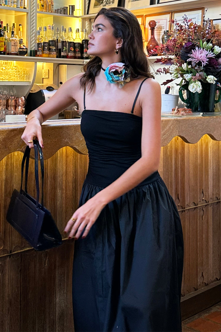 NEVER FULLY DRESSED Black Lola Mid-axi Dress