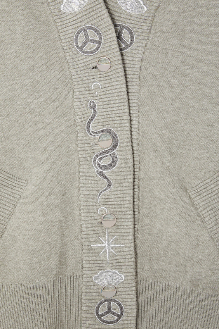 NEVER FULLY DRESSED Grey Astrid Knit Bomber