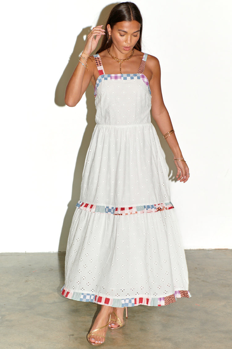  Ivory Clash Check Dress