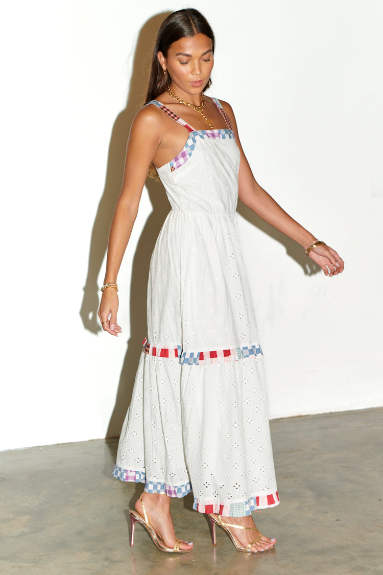  Ivory Clash Check Dress