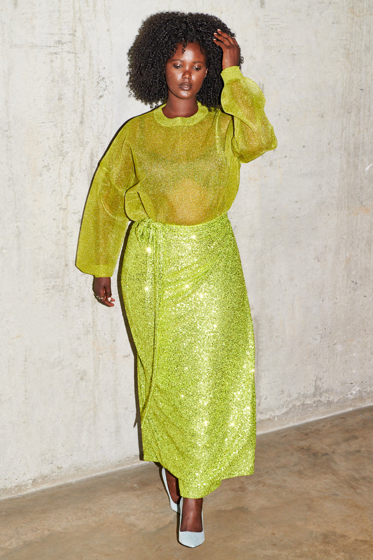 NEVER FULLY DRESSED Lime Sheer Zazi Jumper