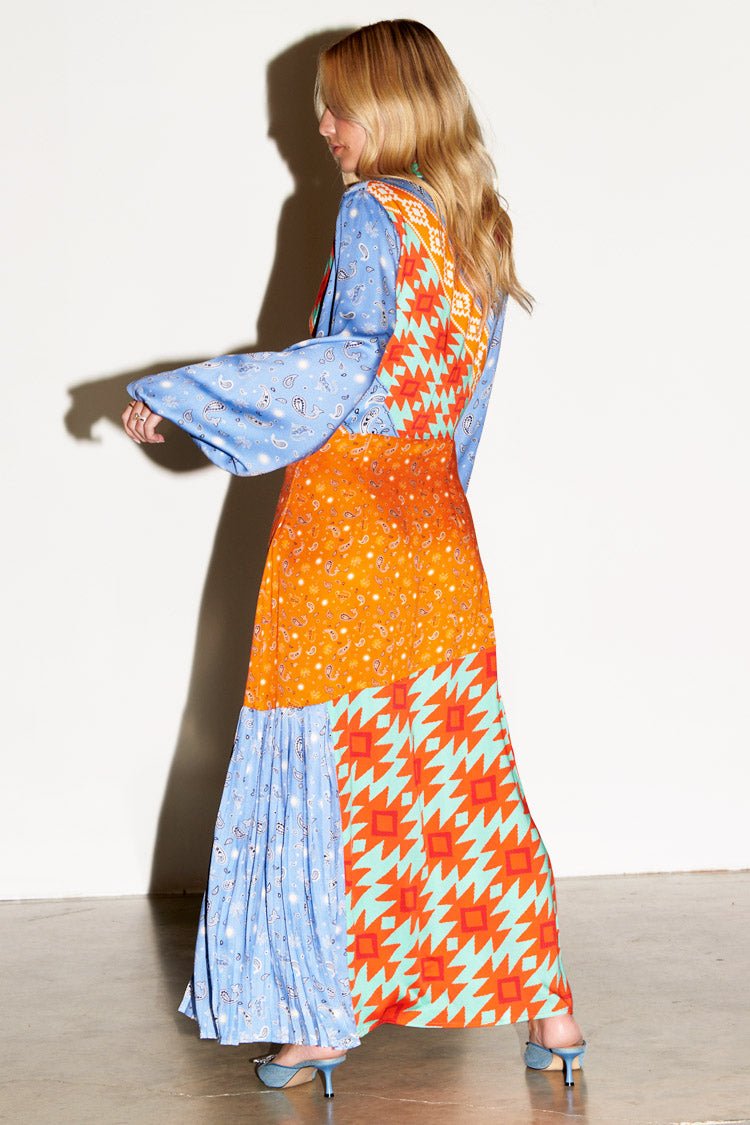  Blue Clash Effie Shirt Dress