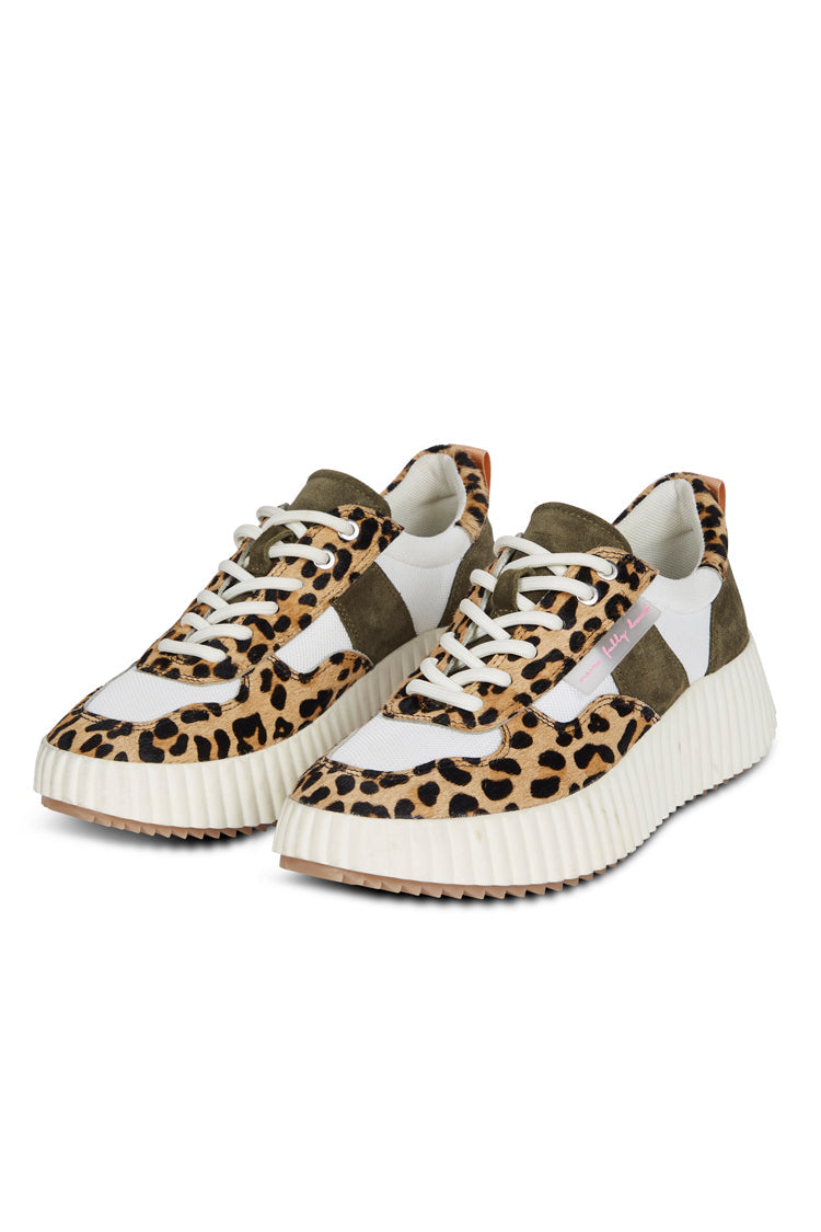 NEVER FULLY DRESSED NFD Leopard And Khaki Trainer