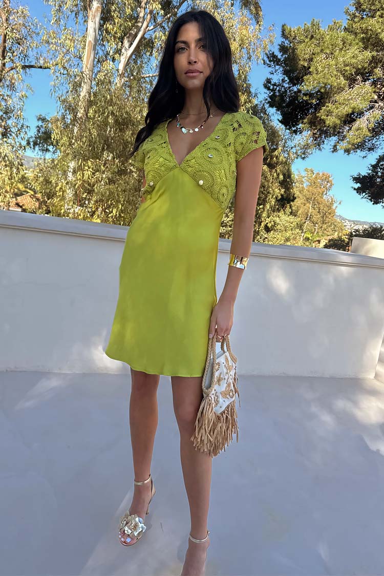  Green Shell Mini Elodie Dress