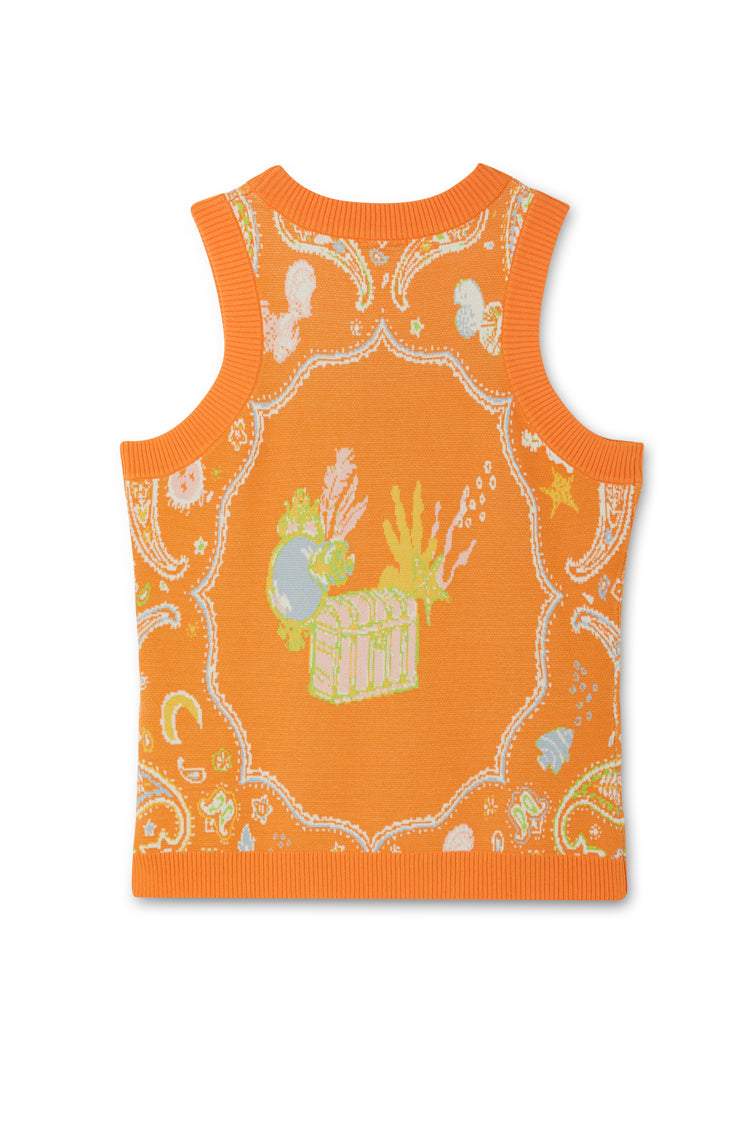  Orange Sealife Dolly Tank Top