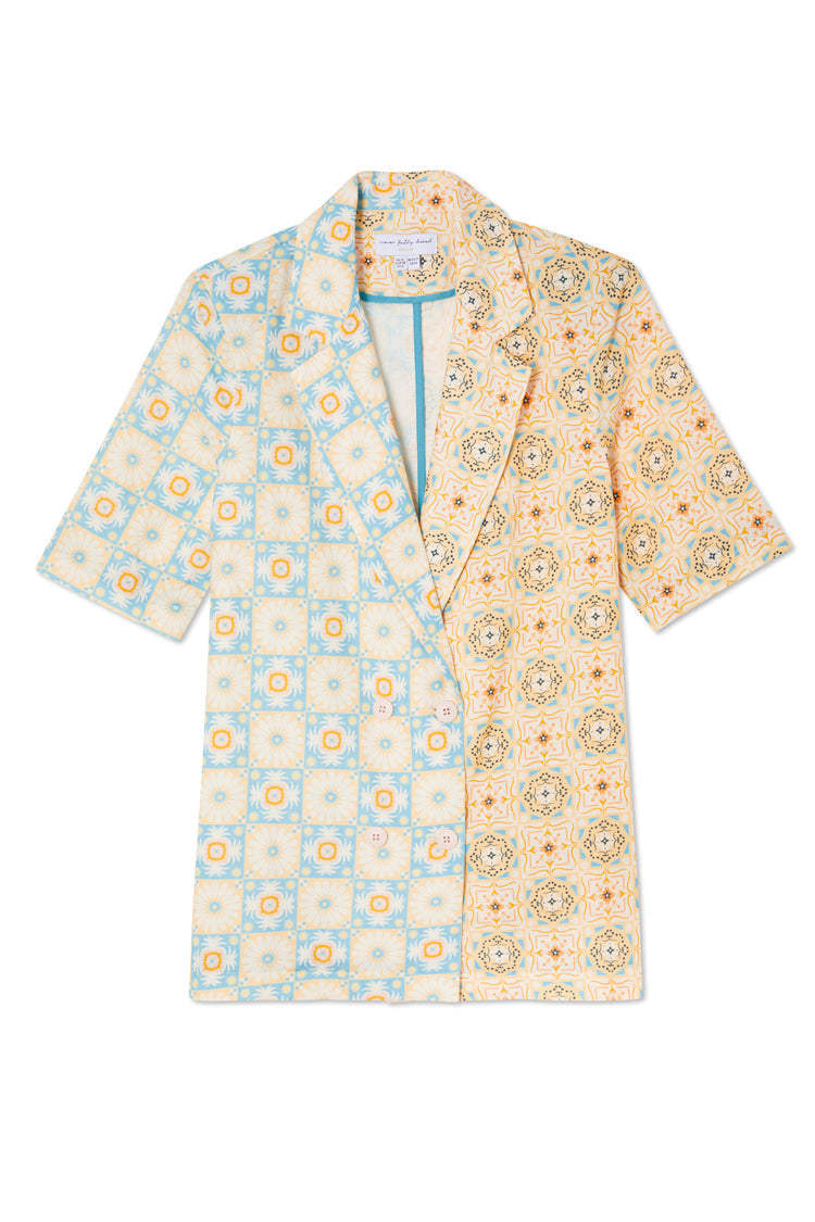 NEVER FULLY DRESSED Pastel Geo Clash Margo Blazer