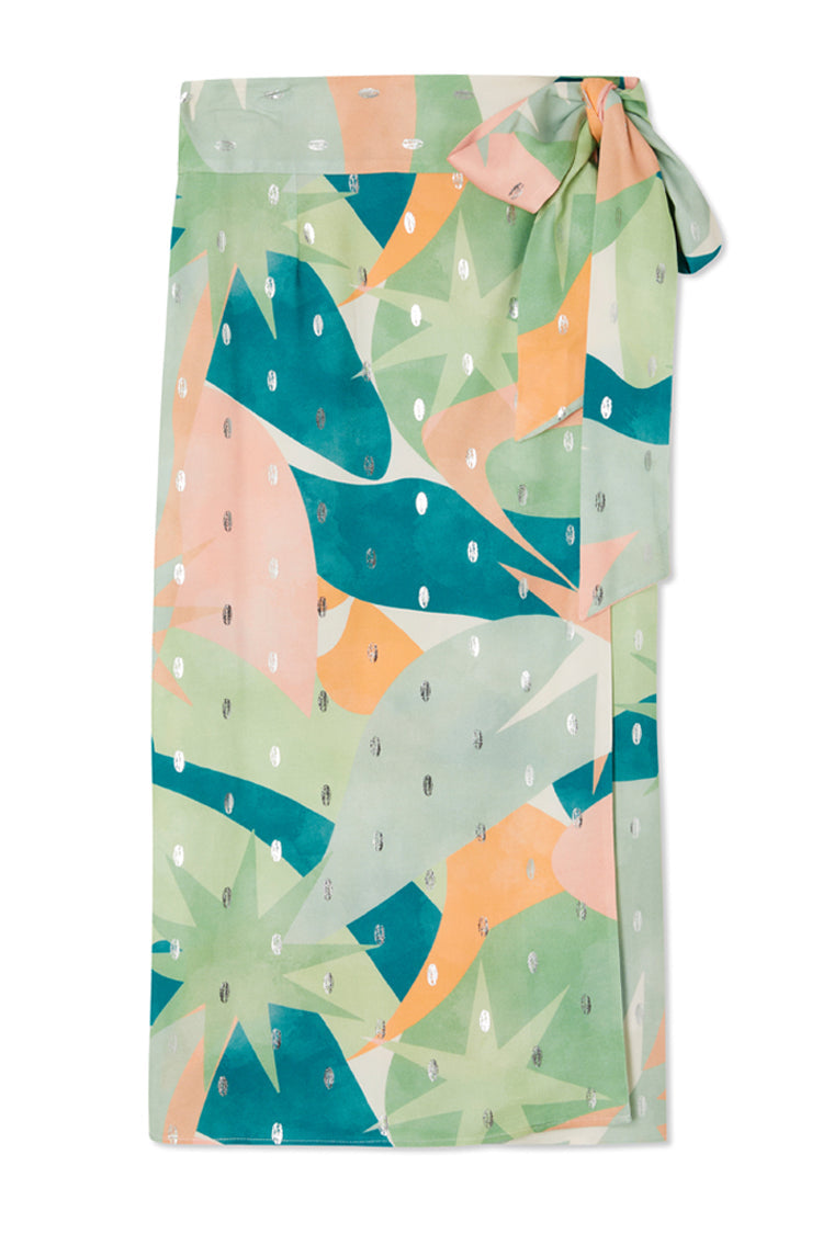 NEVER FULLY DRESSED Sage Lyra Jaspre Wrap Skirt