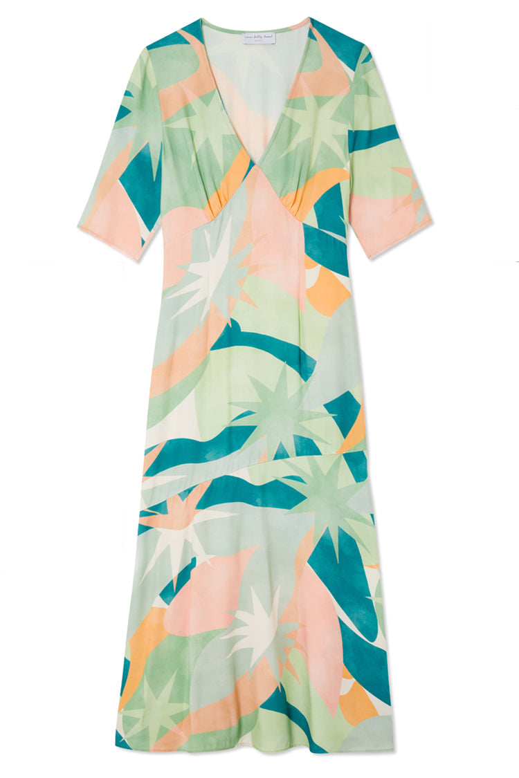 NEVER FULLY DRESSED Sage Lyra Poppy Midi Dress