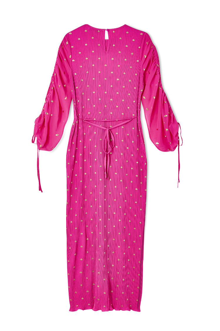 NEVER FULLY DRESSED Pink Bon Plisse Dress
