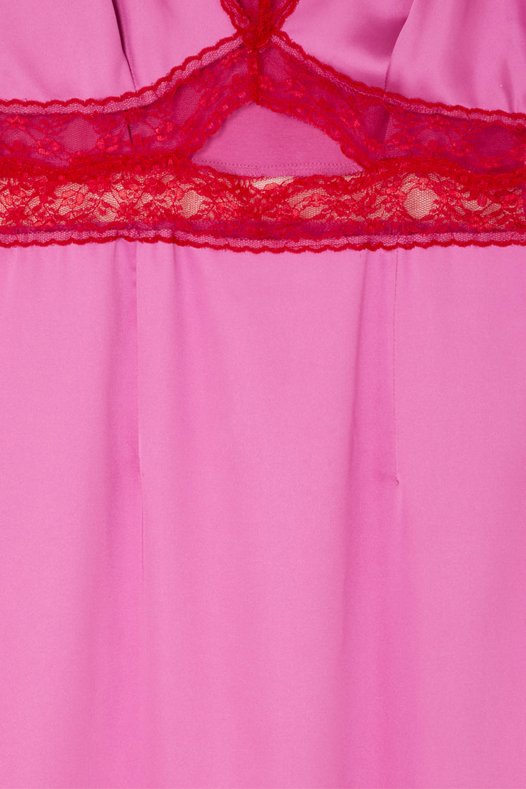NEVER FULLY DRESSED Pink And Red Mimi Dress