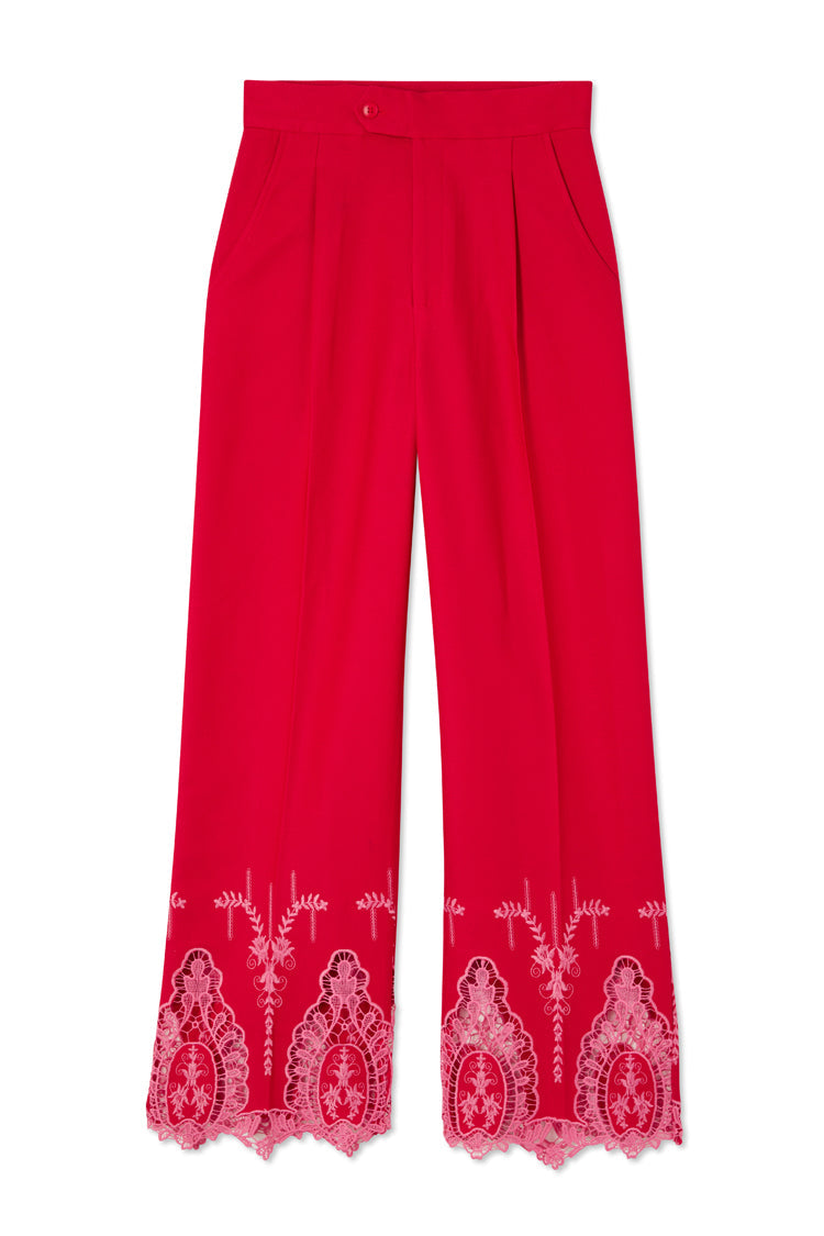NEVER FULLY DRESSED Red And Pink Arden Trouser