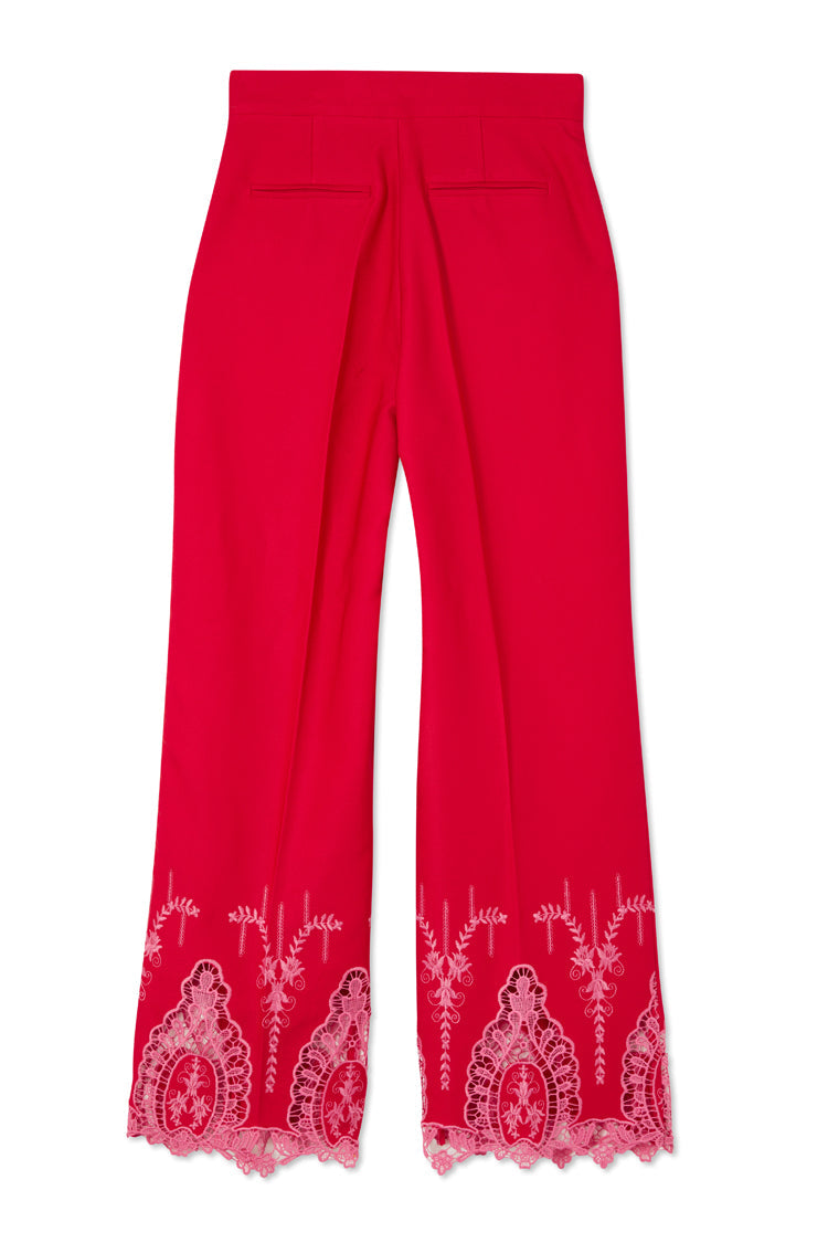 NEVER FULLY DRESSED Red And Pink Arden Trouser