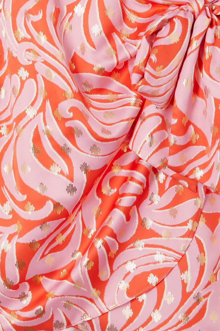 NEVER FULLY DRESSED Pink Romance Mini Vienna Wrap Dress