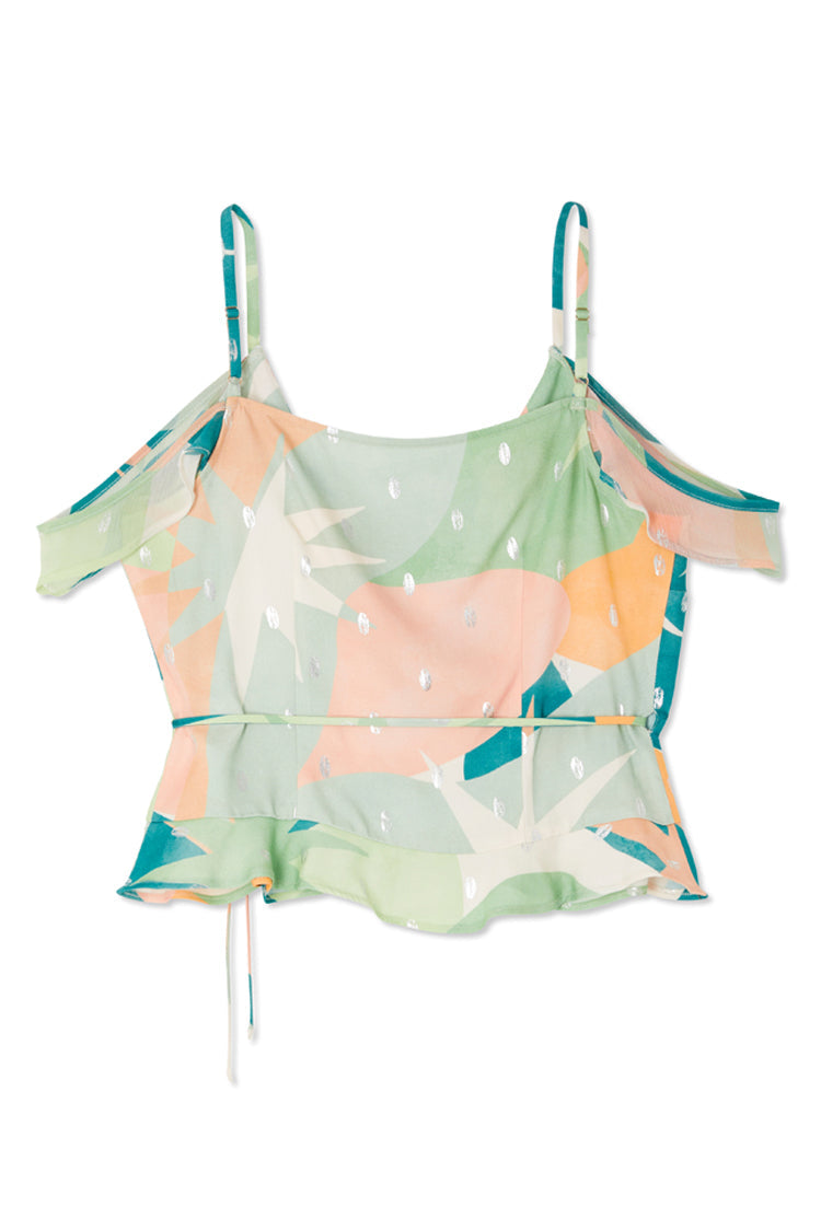 NEVER FULLY DRESSED Sage Lyra Georgia Wrap Top