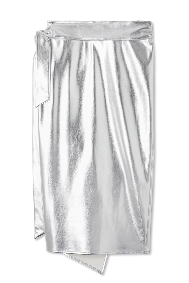 NEVER FULLY DRESSED Silver Vegan Leather Jaspre