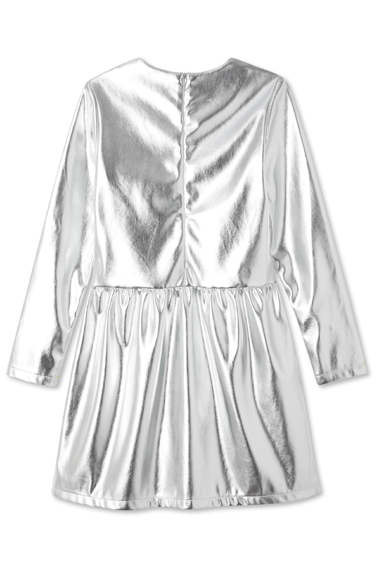  Silver Vegan Leather Kirsty Dress