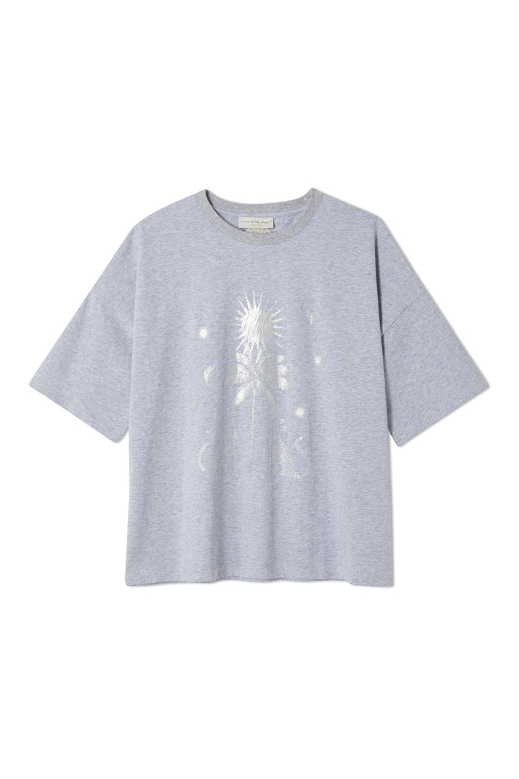 NEVER FULLY DRESSED Grey Running Wild T-shirt With Silver Foil